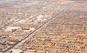 Za'atri Refugee Camp from above. Via Creative Commons.